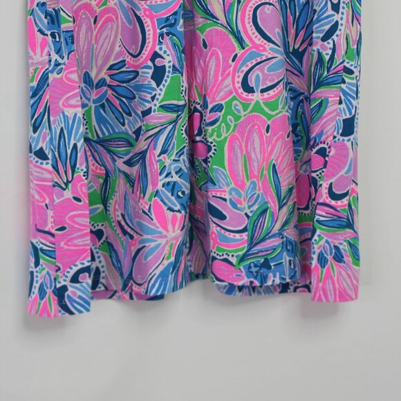 Lilly Pulitzer Pink Multicolored Floral V-neck Cotton Dress Size Medium - Picture 4 of 10